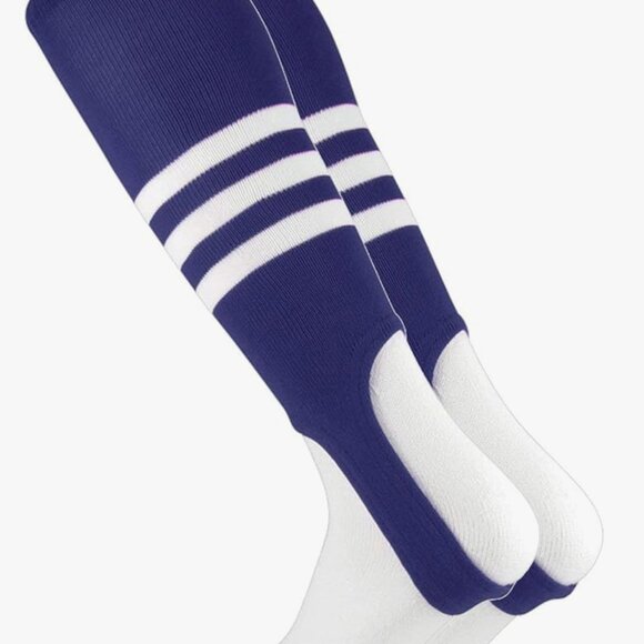 TCK Baseball Knee High Stirrups (300B, 7in) Navy with White Stripes Large Mens - Picture 1 of 5